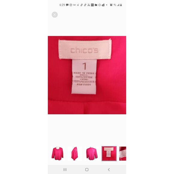 CHICO'S PINK JACKET SZ.1/M EUC. - Picture 6 of 7